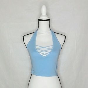 NWT Express Laced Up Crop Top M